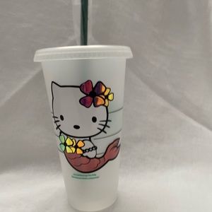 Hello kitty vinyl starbucks cold cup tumbler
